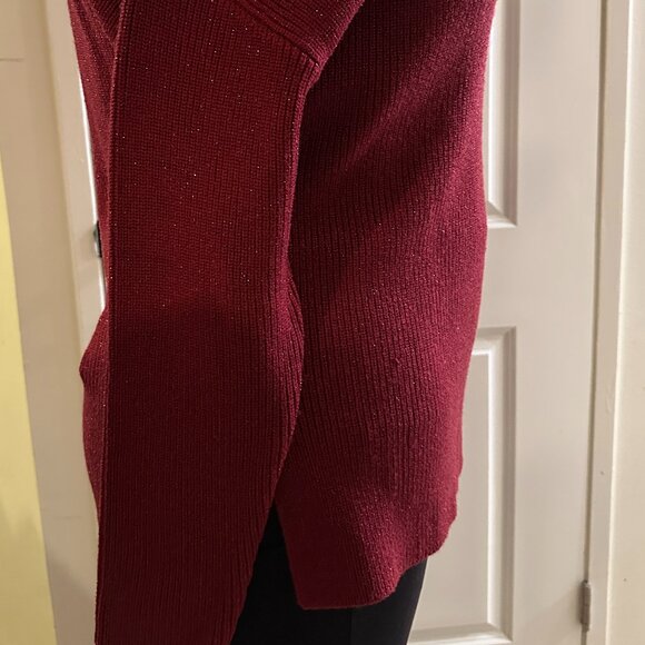 Women's HILARY RADLEY - Women's Red Lurex Sweater Size xl NWOT - Picture 5 of 6